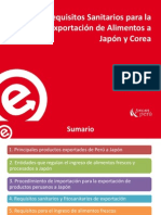 Requisitos Sanitarios de Exportacion Japon Kores