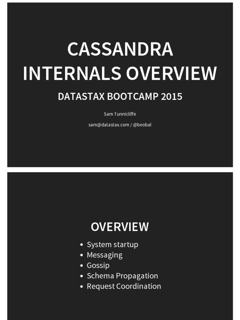 Cassandra Internals Overview by Sam Tunnicliffe | PDF | Replication ...