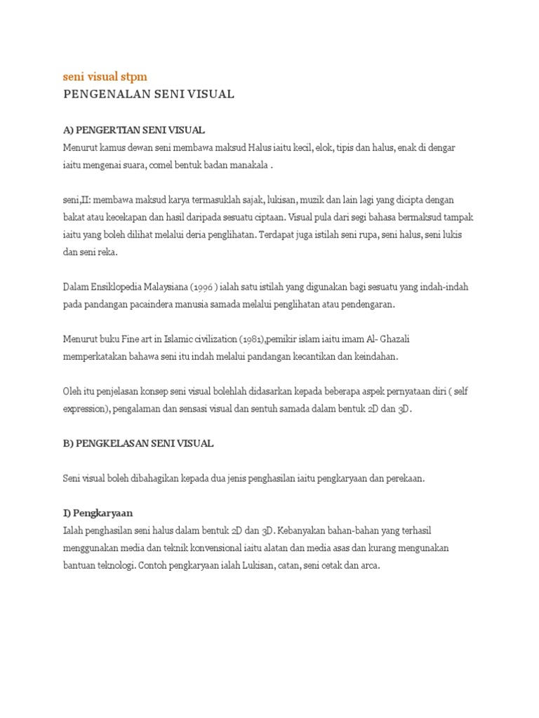 Seni Visual Stpm Pdf