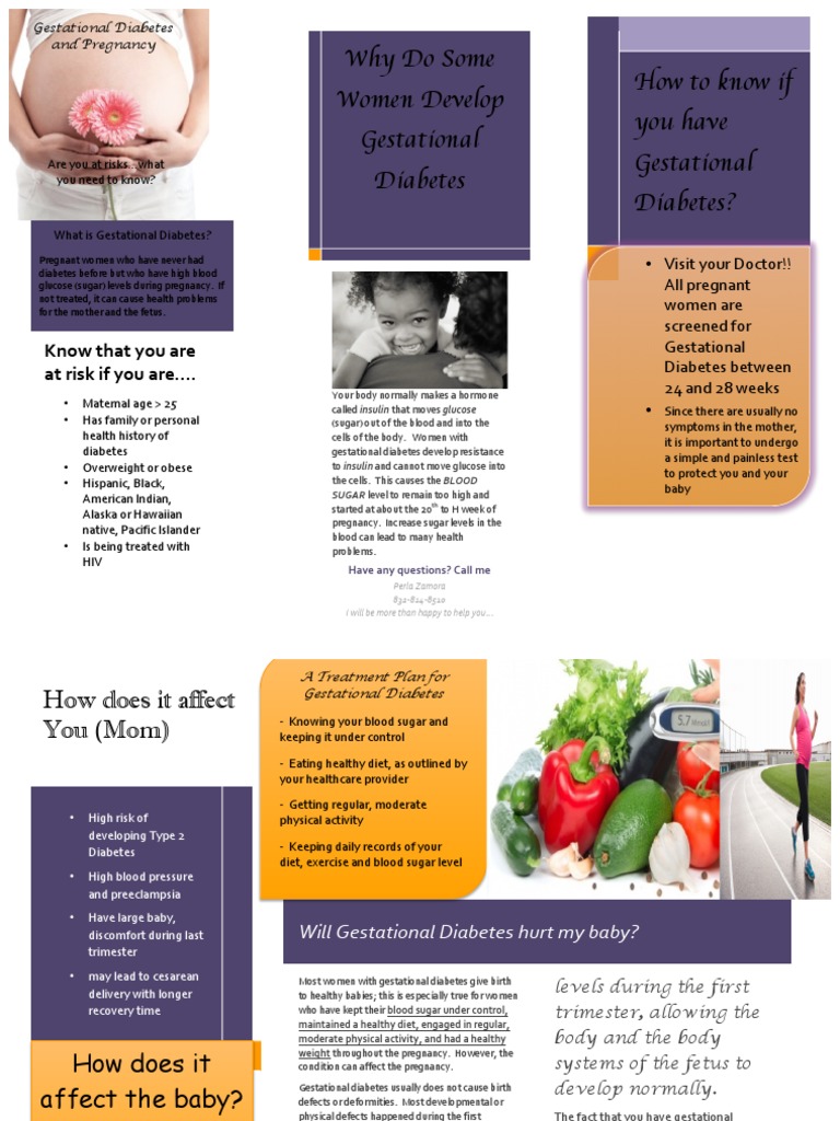 Gestational Diabetes Brochure ENG | PDF | Gestational Diabetes | Pregnancy