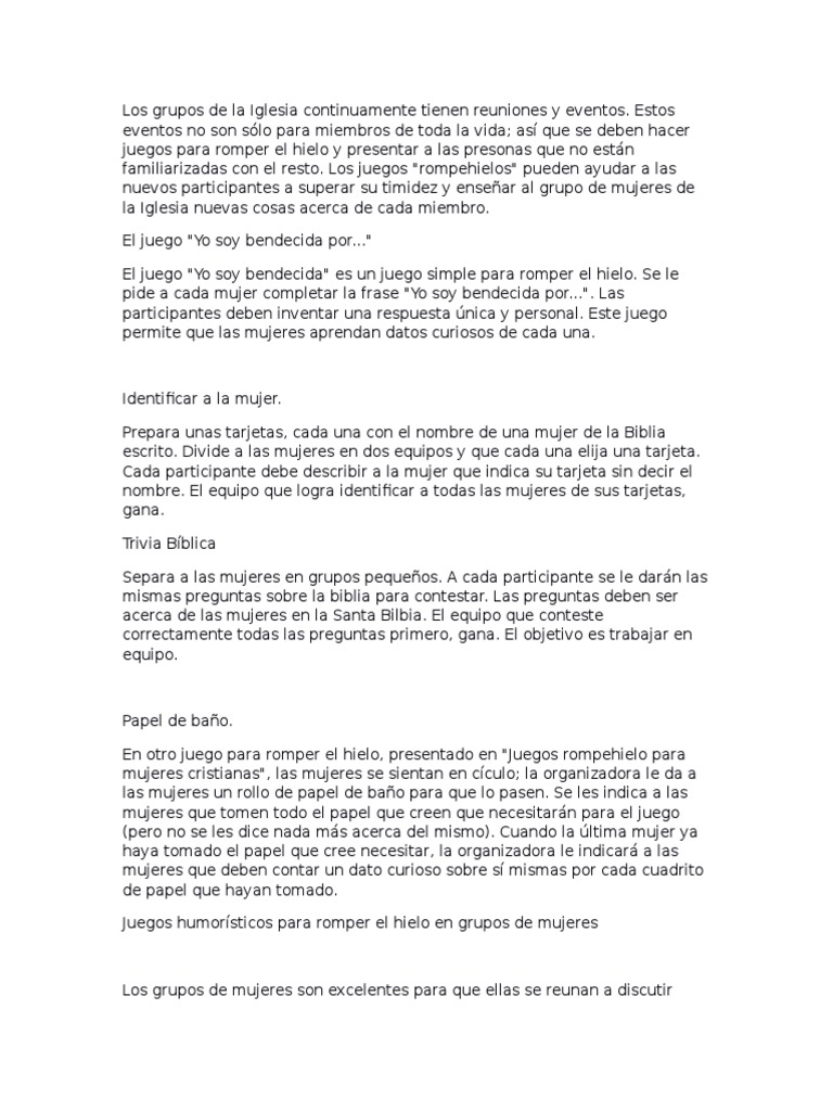 Juegos Para Jovenes Cristianos Pdf
