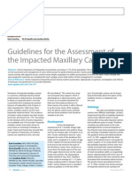Dent Update 2013. Guidelines For The Assessment of The Impacted Maxillary Canine