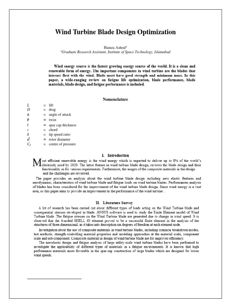 Wind Turbine Blade Efficiency | PDF