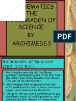 Archimedes Handmaiden of Science