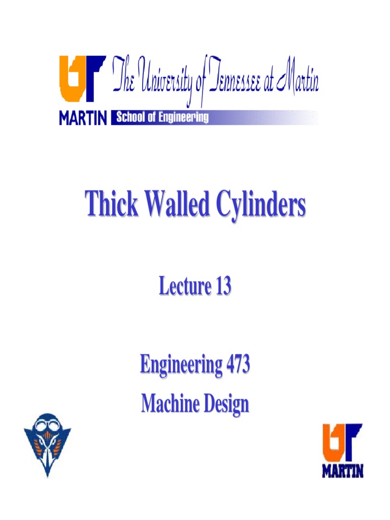 Lame Thick Cylinder Equations