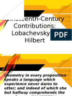 Nineteenth-Century Contributions: Lobachevsky To Hilbert