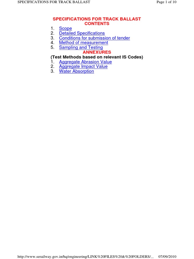 Test Methods Based On Relevant IS Codes | Download Free PDF | Track ...