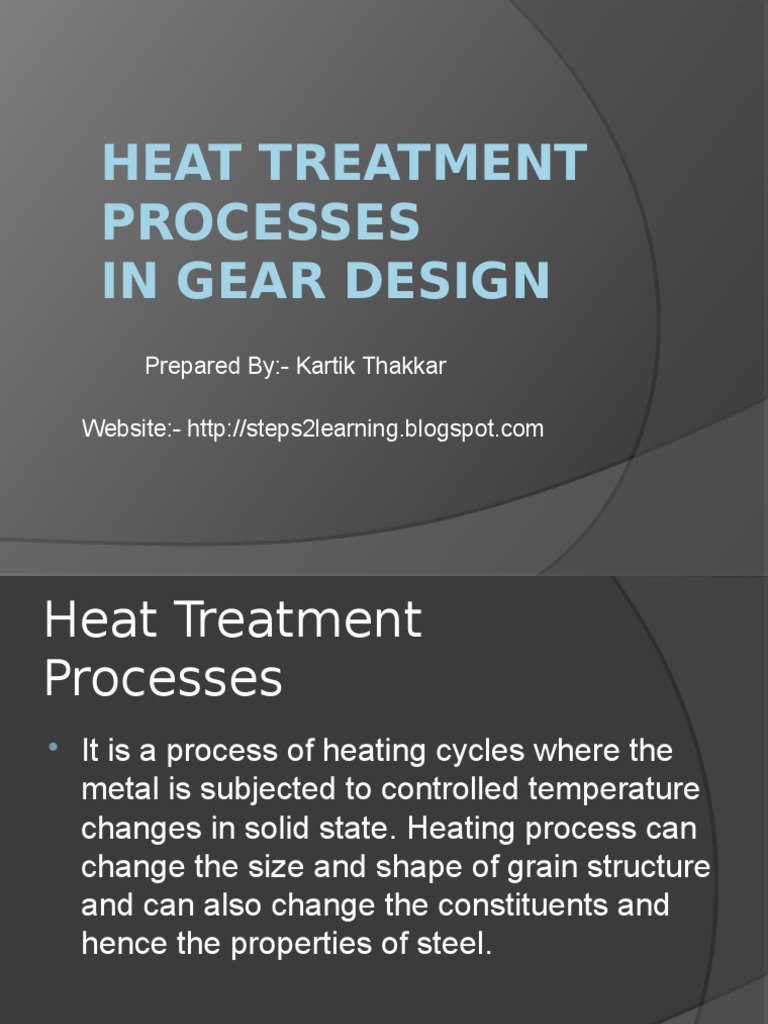 Heat Treatment Processes in Gear Design | PDF | Technology & Engineering