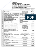 Temas Ha Desarrollar Confirmación 2011