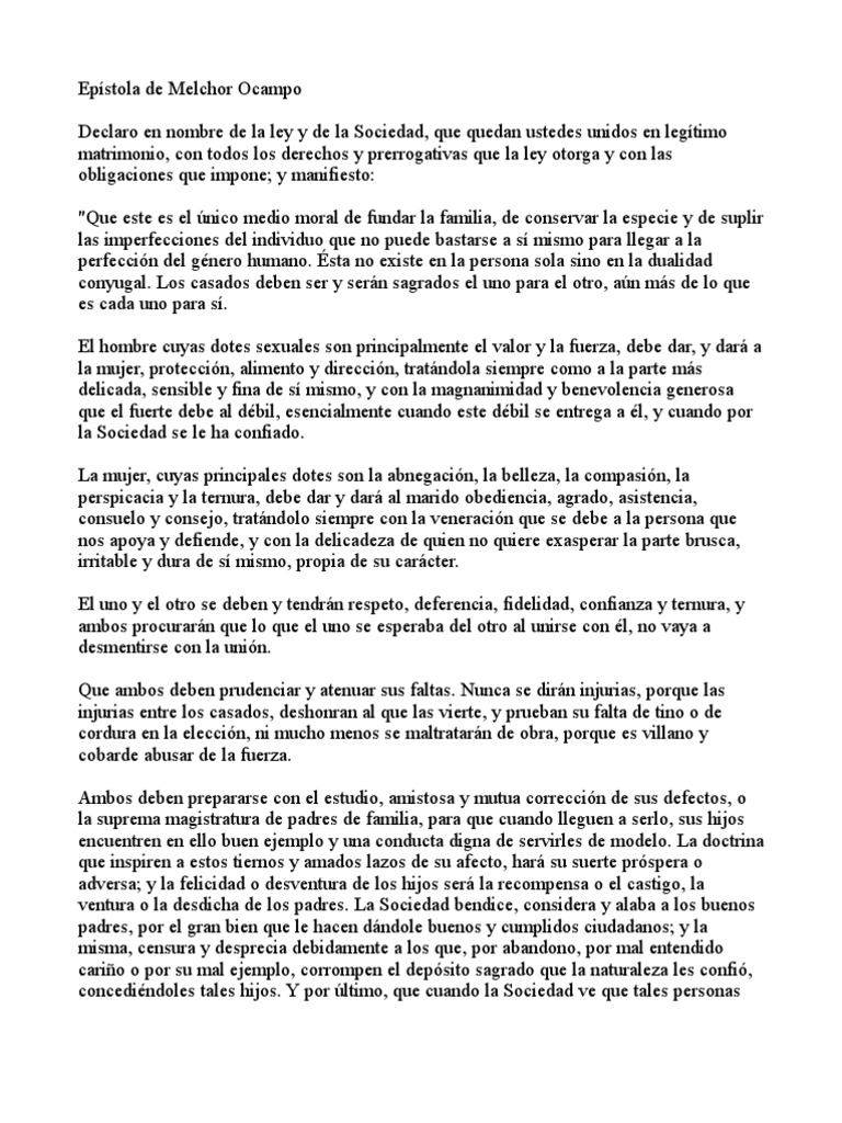 Epistola de Melchor Ocampo 070904 PDF