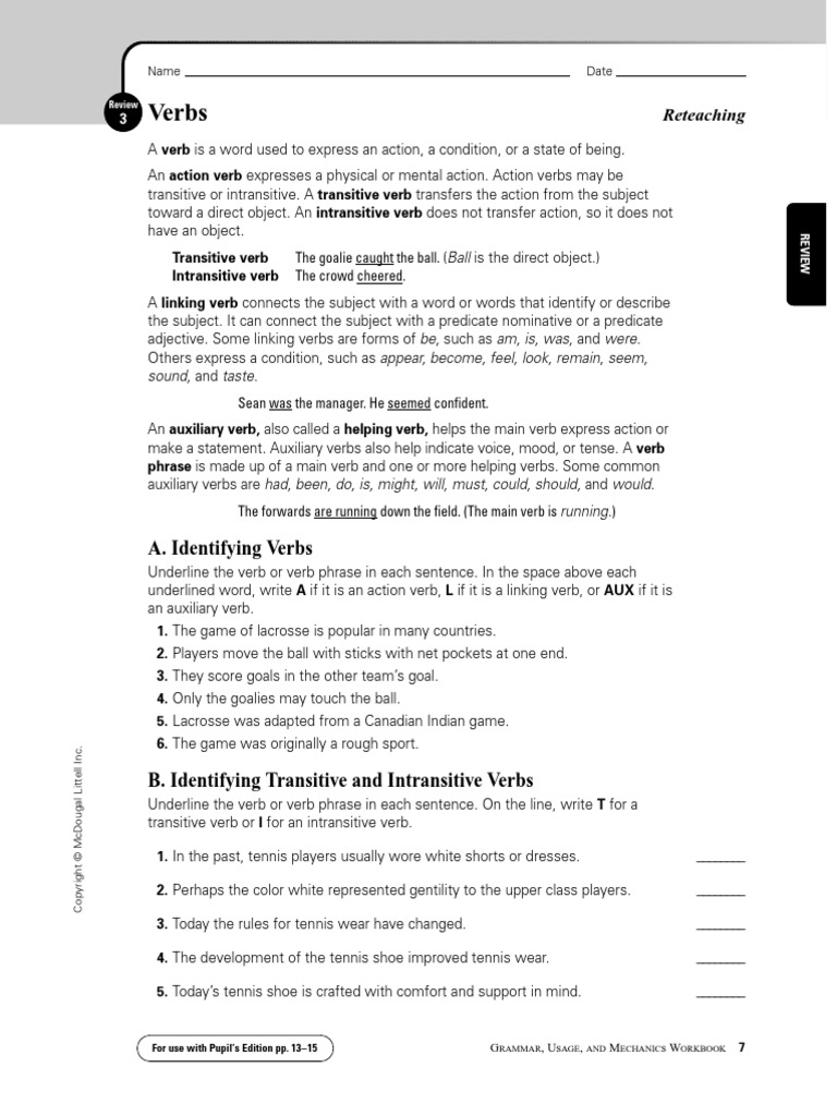 Exam question verbs picture