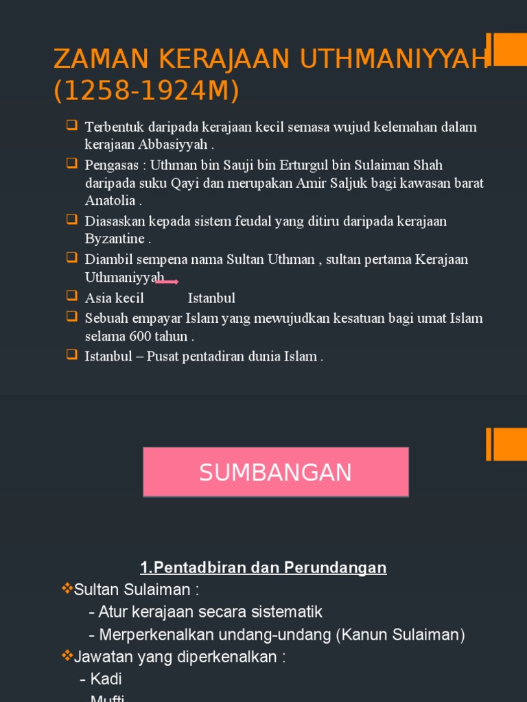 Zaman Kerajaan Uthmaniyyah 1258 1924m Pdf