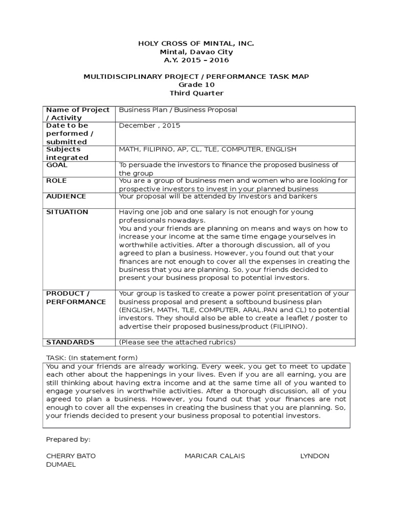 Performance Tasks - Final (1, 3 & 4) | PDF | Survey Methodology ...