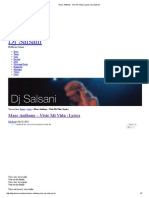 Marc Anthony - Vivir Mi Vida - Lyrics - DJ Salsani