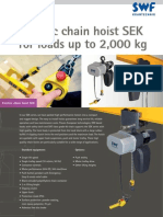 Electric Chain Hoist SEK For Loads Up To 2,000 KG