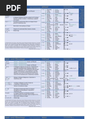 Mondkalender 15 D