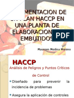 Implementacion de Un Plan Haccp en Una Planta