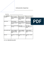 Oral Presentation Rubric Project 8 Excel