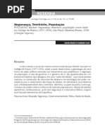 Segurança Território População (Resenha)