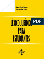 Lexico Juridico Para Estudiantes - Monica Ortiz Sanchez y Virginia Perez Pino
