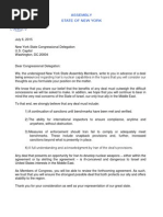Congressional Delegation Letter Re Iran Nuclear Agreement