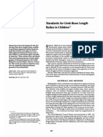 Standards For Limb Bone Length Ratios in Children