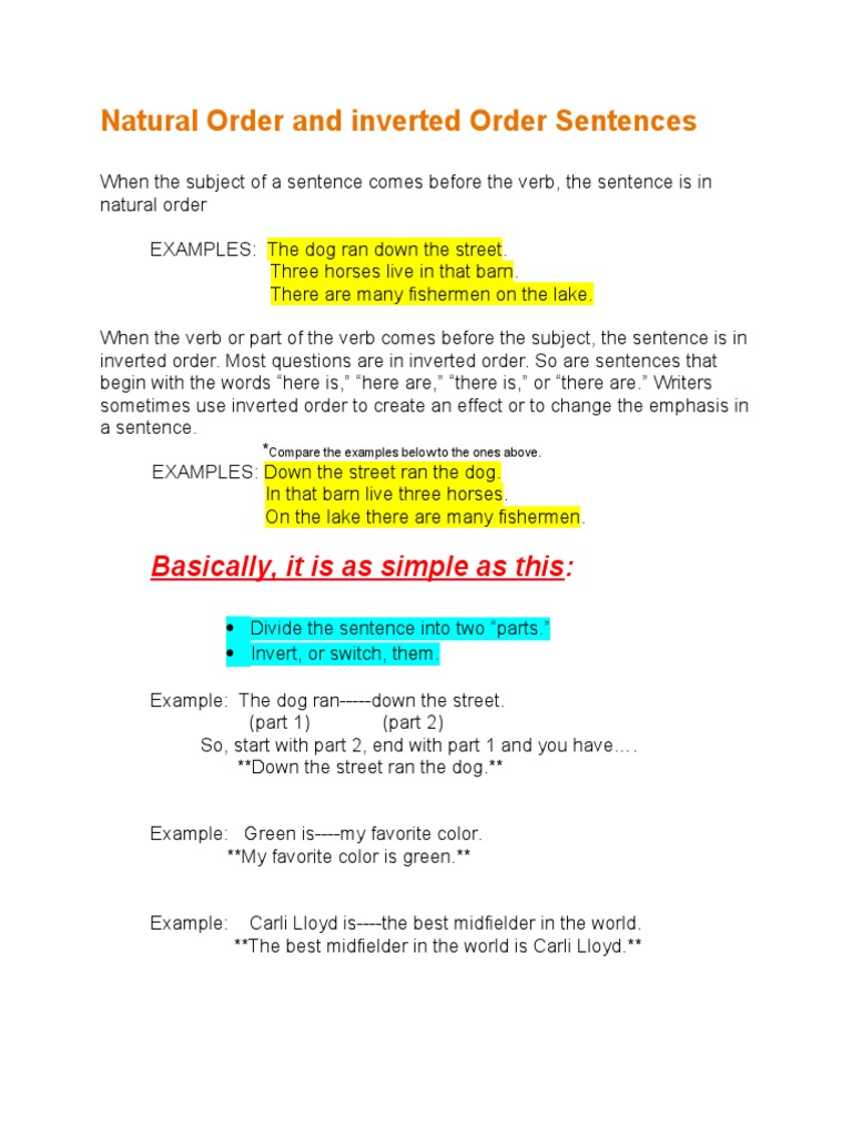 Inverted Order | PDF