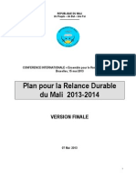 La Relance Durable Du Mali