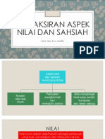 Pentaksiran Aspek Nilai Dan Sahsiah