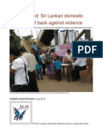 Sick and Tired Sri Lankan Domestic Workers Fight Back Against Violence