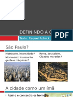 Definindo a Cidade