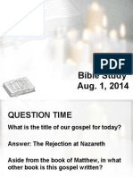 Bible Study Aug. 1, 2014