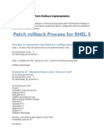 Linux Patch Rollback Implementation