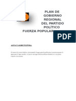 Plan de Gobierno Regional Del Partido Político Fuerza Popular