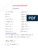 Tabla de Integrales