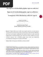 Pressupostos Da Identidade Popular- Aspectos Reflexivos