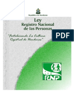 Ley Del Rnp-Honduras