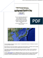 How The Japan Earthquake Shortened Earth's Day