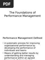 The Foundations of Performance Management