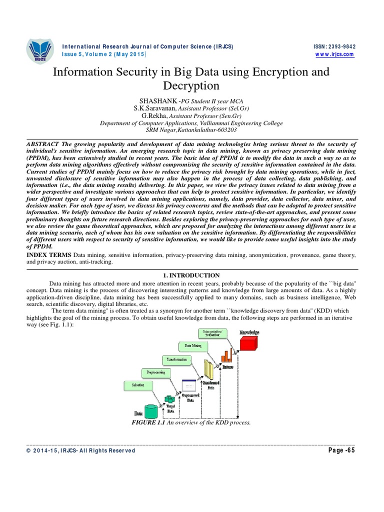 IRJCS:: Information Security in Big Data Using Encryption and ...
