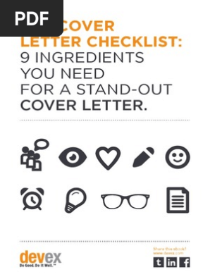 Devex International Development How To Write A Standout Cover Letter Pdf Employment Labour