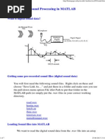 Sound Processing in MATLAB