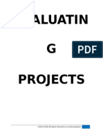 Evaluatin G Projects: H00141539 - Project Economics and Evaluation 1