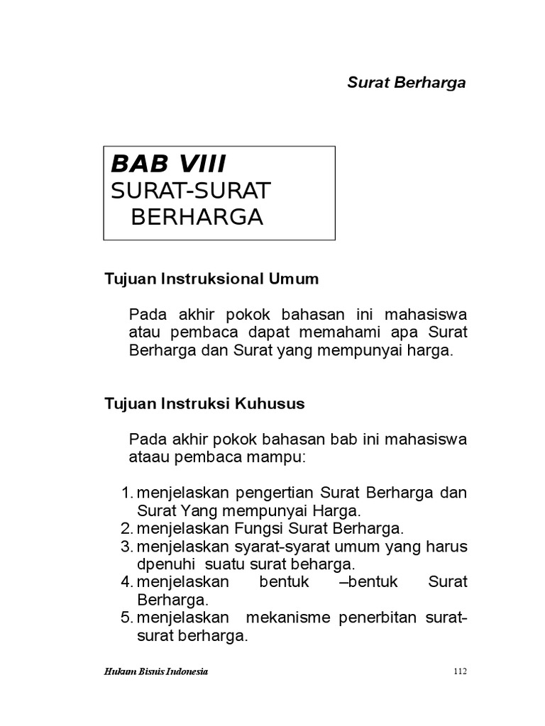 Materi Surat Berharga