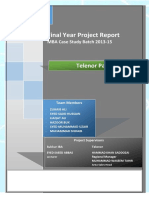Project-1Report Final - SIBA - MBA FYP 2013-15 - Telenor - 1