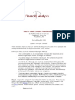 Steps to a Basic Company Financial Analysis
