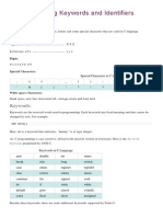 C Programming Keywords and Identifiers