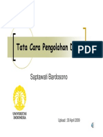 Tata Cara Pengolahan Data