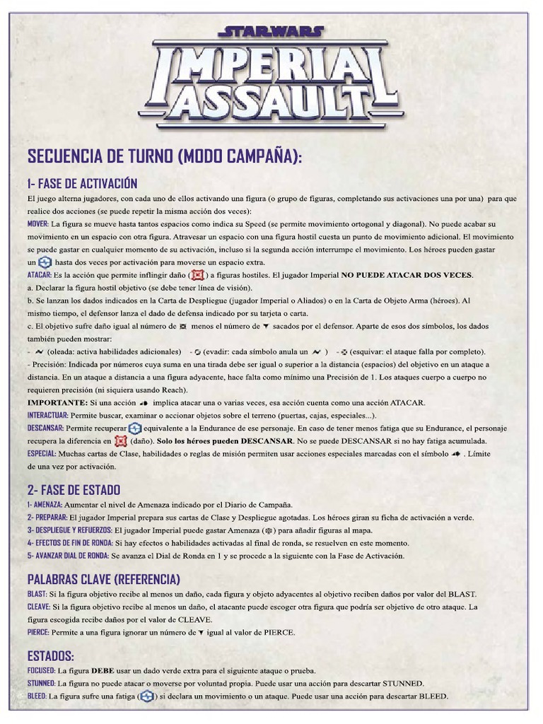 Star Wars Imperial Assault - Ayuda | PDF | Robo | Ocio