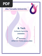 Syllabus - Civil (B.tech) - 030040804 - Earthquake Engineering